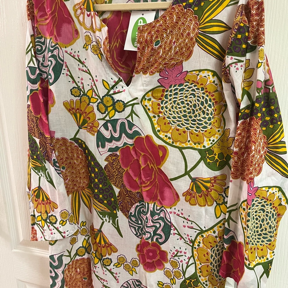 NWT Fall Floral Multicolor Women's Tunic Top